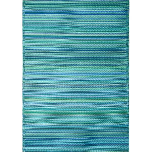 Cancun Aqua Recycled Plastic Rug