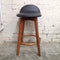 Calay Counter Barstool - Walnut frame with Black PU seat