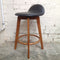 Calay Counter Barstool - Walnut frame with Black PU seat