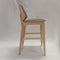 Lisbon Counter Barstool Natural Frame Charcoal ( Grey ) PU seat and back