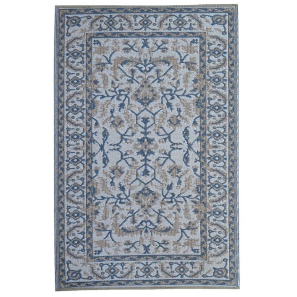 Nain recycled plastic Rug in Blue