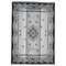 Oriental Black and White Traditional Waterproof Outdoor Rug