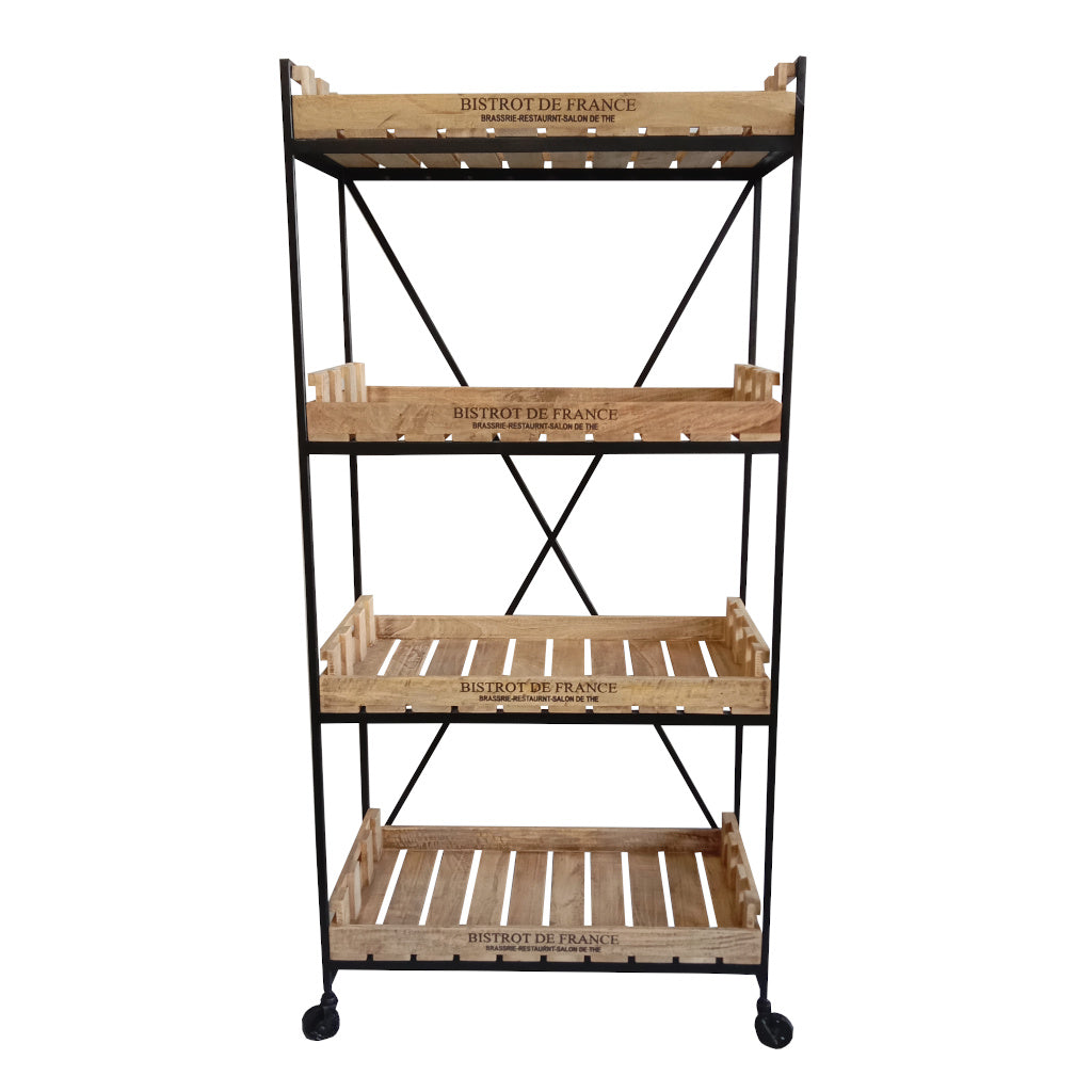 Semoy Wooden Rack with wheels