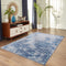 Shikhar Blue Modern Distressed Rug