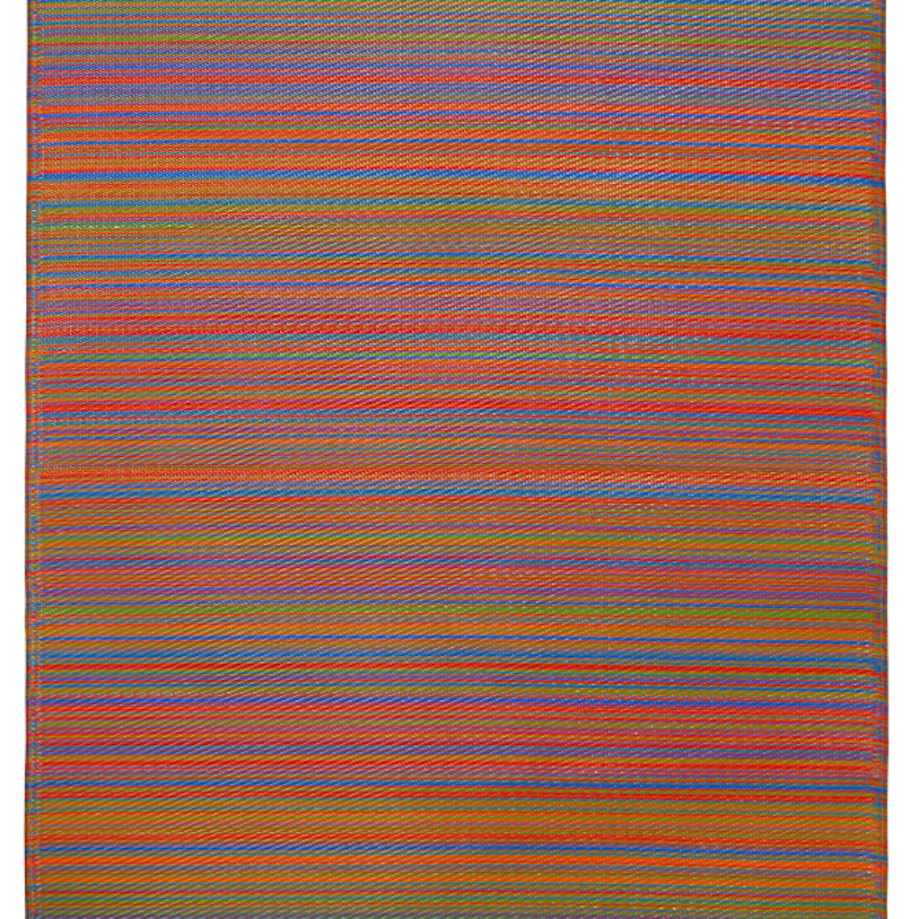 Cancun Multi Red Recycled Plastic Rug