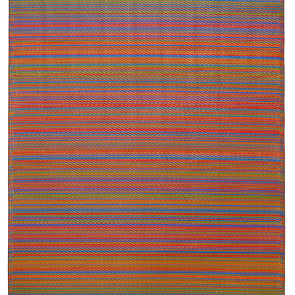 Cancun Multi Red Recycled Plastic Rug