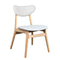 Falk Dining Chair - Natural frame with PU Cushion Back and Seat