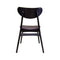 Fin Dining Chair - Black frame with Grey (Epresso) Fabric Seat
