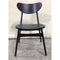 Fin Dining Chair - Black Timber Frame and Seat