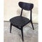 Fin Dining Chair - Black Timber Frame and Seat