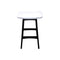 Gudena Counter Barstool - Black frame White PU seat