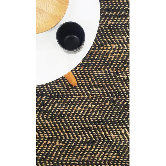Ibis Black Jute Rug