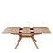York Extension Rectangle Dining Table Natural 130 to 163cm