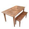 Recycled Elm Parquetry Bench
