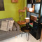Lara Black Round Lamp Table