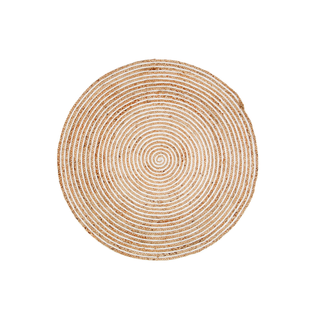 Plumeria Round Jute Rug
