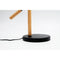 Scandi Stork Black metal and natural wood Table Lamp