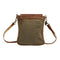 Passport Canvas Leather Flap Sling Bag
