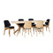 Lisbon Dining Chair Natural Frame Ebony (black) Fabric