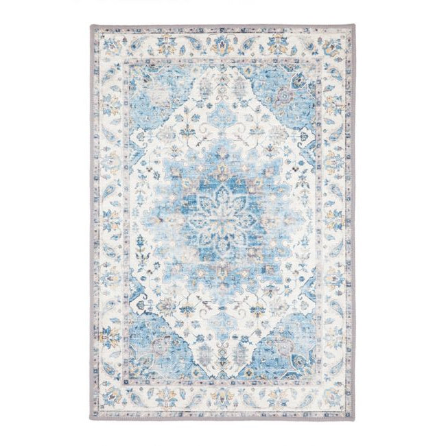 Conrad Blue Traditional Distressed Rug