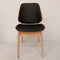 Lisbon Dining Chair Natural Frame, Black PU