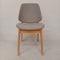 Lisbon Dining Chair Natural Frame Pewter (light grey) Fabric