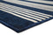 Mariona Blue Striped Polypropylene Outdoor Rug