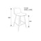 Mandy Counter Bar Stool (Charcoal)