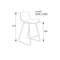 Mandy Skid Counter Bar Stool (Rust)