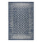 Pearl Blue Floral Distressed Polypropylene Outdoor Rug