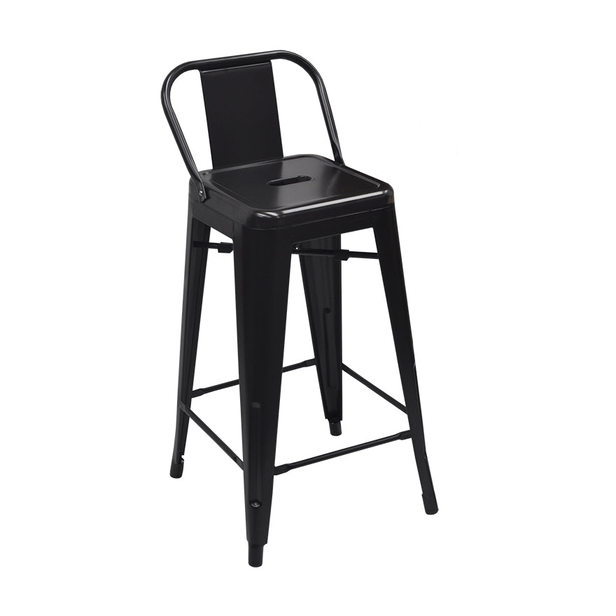 Low Back Replica Tolix Stool (Black)