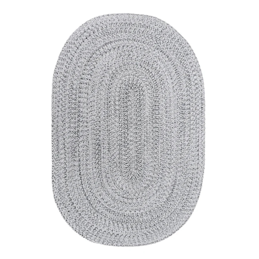 Tula Oval rug in grey