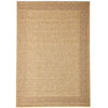 Sandy colored rug with minor threading in black