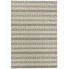 Light beige and grey Patterned rug with geometric design 