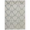 Grey Rug with leaf pattern