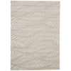 Textured light grey rug with leaf pattern