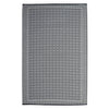 Grey and white Patterned floral, geometric rug on a white background