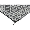 close up details of Patterned rug, Ronda- with geometric design on a white background