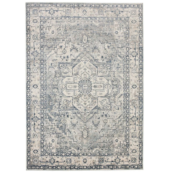 Distressed traditional Decorative rug with intricate blue pattern