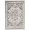 light grey and Blue Decorative rug with intricate pattern