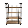 Drava Iron Wooden Low Shelf Trolley