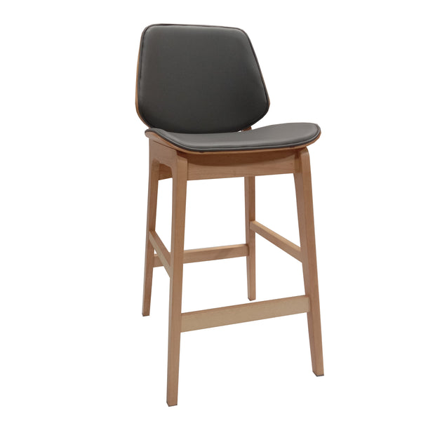 Lisbon counter chair -Charcoal PU