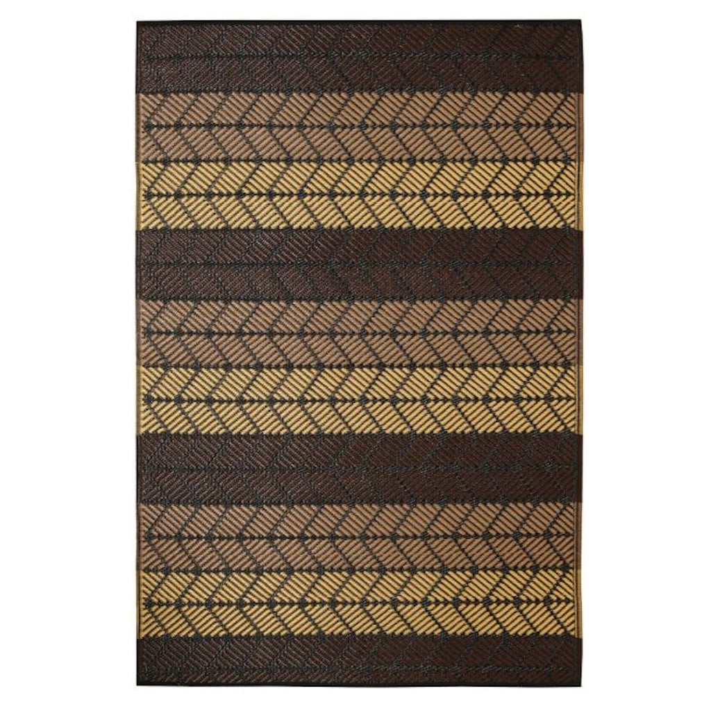 Seattle Chestnut and Walnut Recycled Plastic Outdoor Rug
