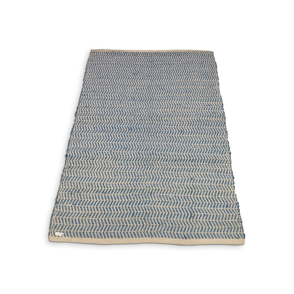 Jute Padel Rug 120cm x 180cm - Blue