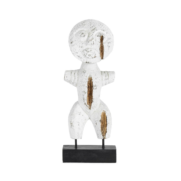 Hand-Carved Primitive Good-Fortune Statue - Small