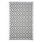 Aztec Grey and White Recycled Plastic Rug