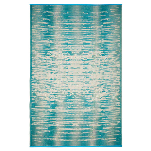 Brooklyn Teal Blue Outdoor Recycled Plastic Rug