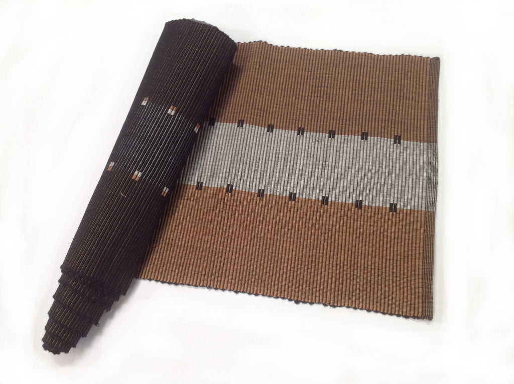 Brown table runner