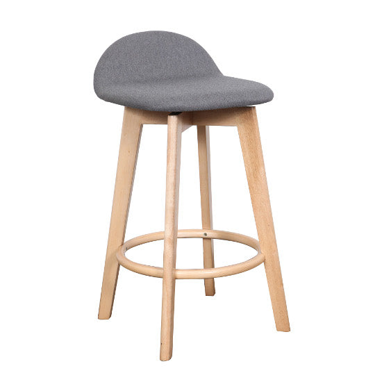 Calay Counter Barstool - Natural (Grey Fabric)