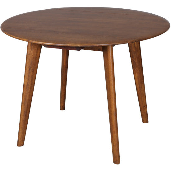 Drop-Side Round Table (Teak finish)